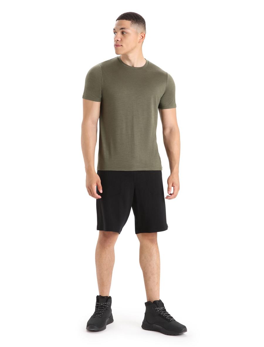 Black Men's Icebreaker Merino Shifter Shorts | USA 1108MQZA